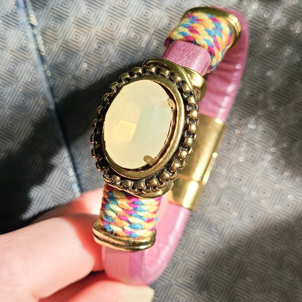 Colorful Bracelet with Gold Accents